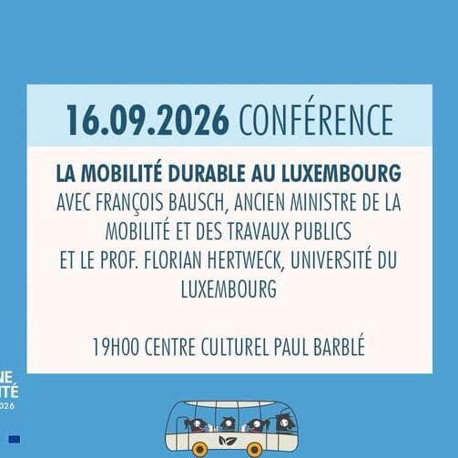 Conference - Sustainable mobility in Luxembourg
