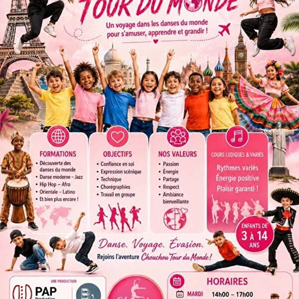 Dance with Chouchou – All-style classes (ages 3-14)