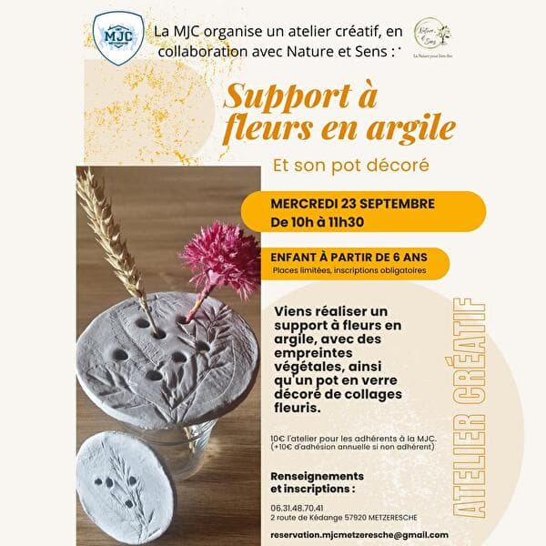 Atelier créatif : support à fleurs et pot décoré