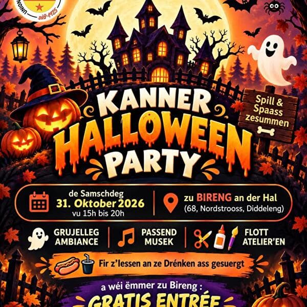 Kanner Halloween Party zu Bireng
