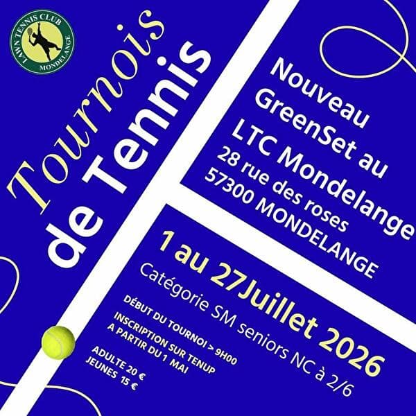 Tournament - Tennis Club Mondelange