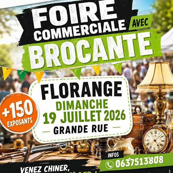 Commercial fair with flea market