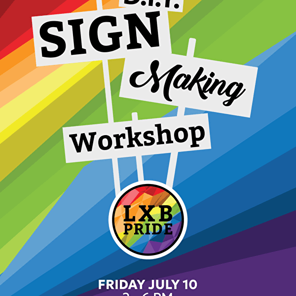 atelier D.I.Y. pancartes de la Pride