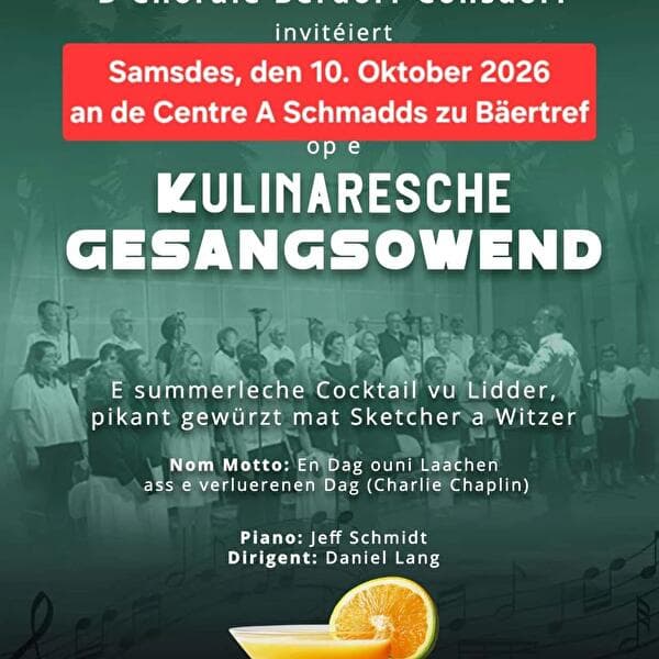 Culinary singing evening
