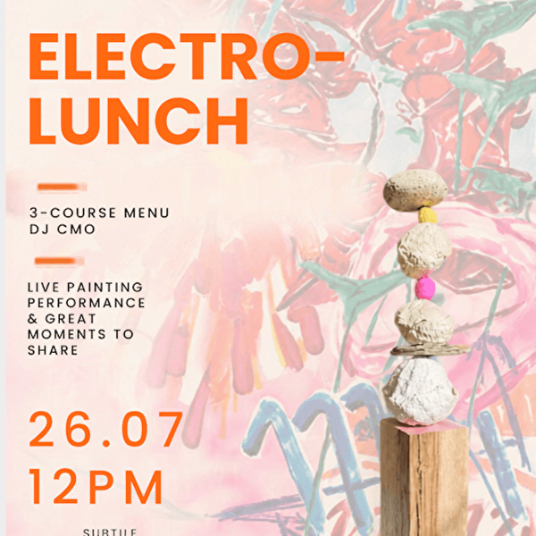 Arty Electro Lunch dans une galerie d'art