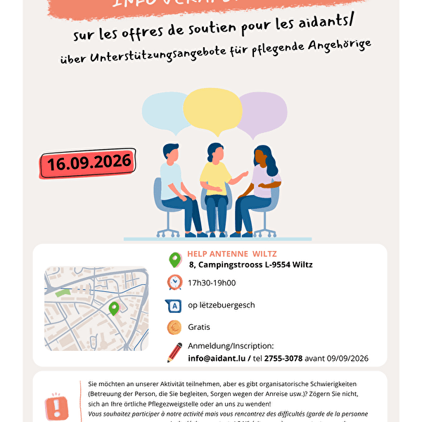 Information session on support services for caregivers