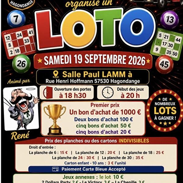Grand loto des Sapeurs-Pompiers de Hagondange
