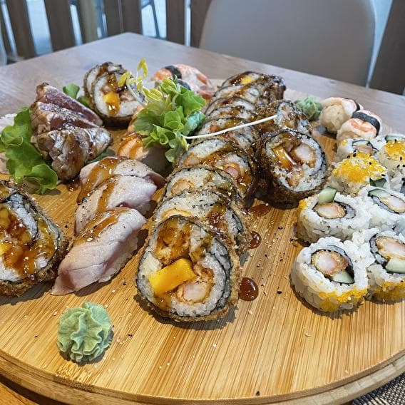In sushi heaven