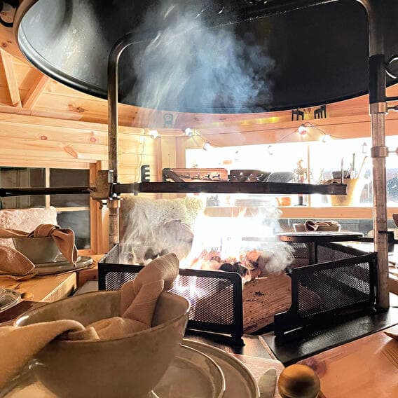 Unusual meal in a private chalet