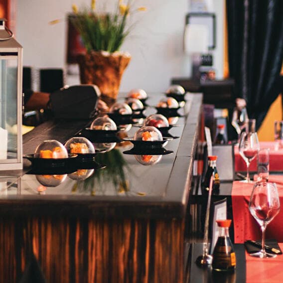 All aboard the sushi train!