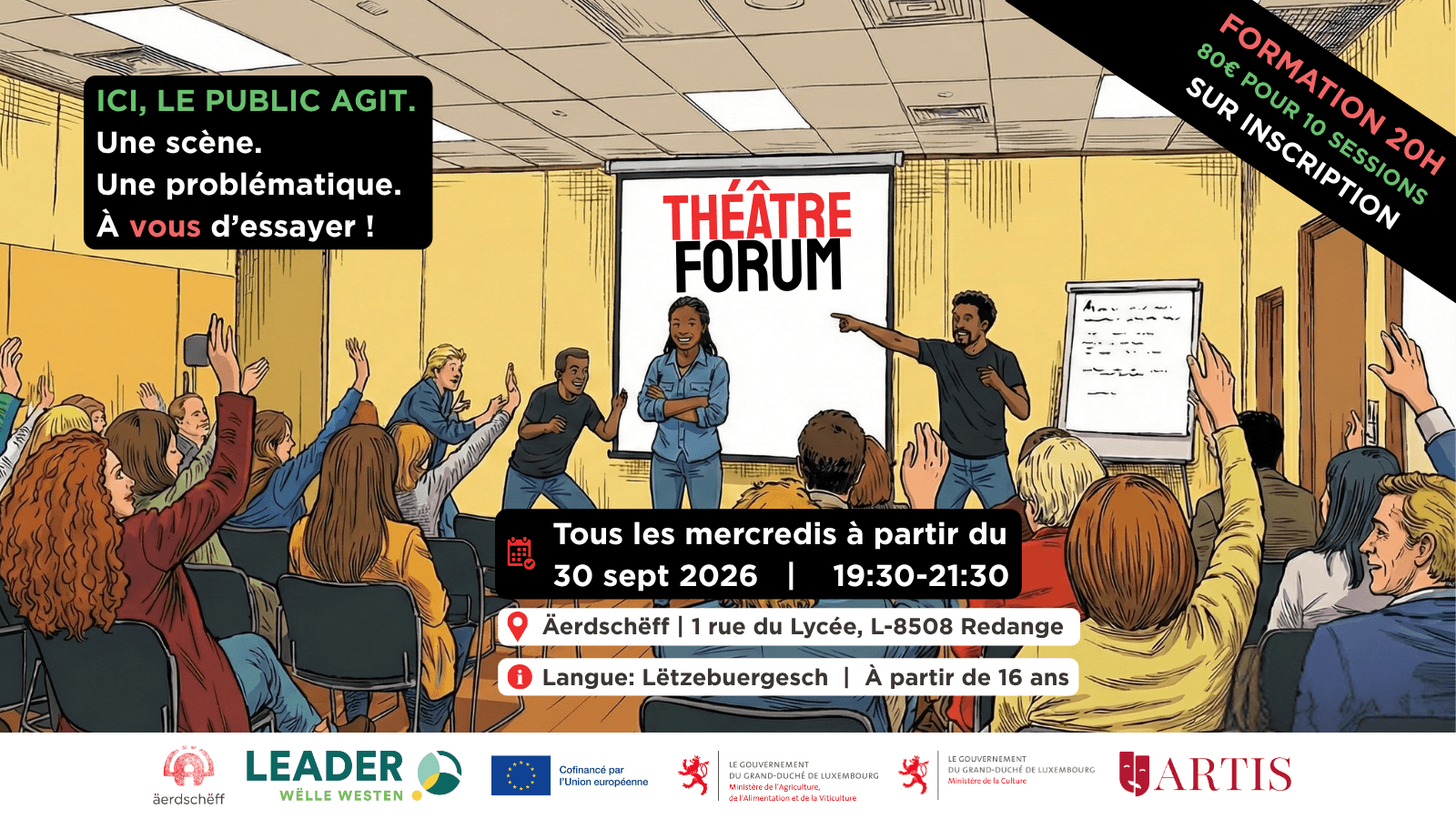 Théâtre-Forum : jouer, improviser et agir ensemble