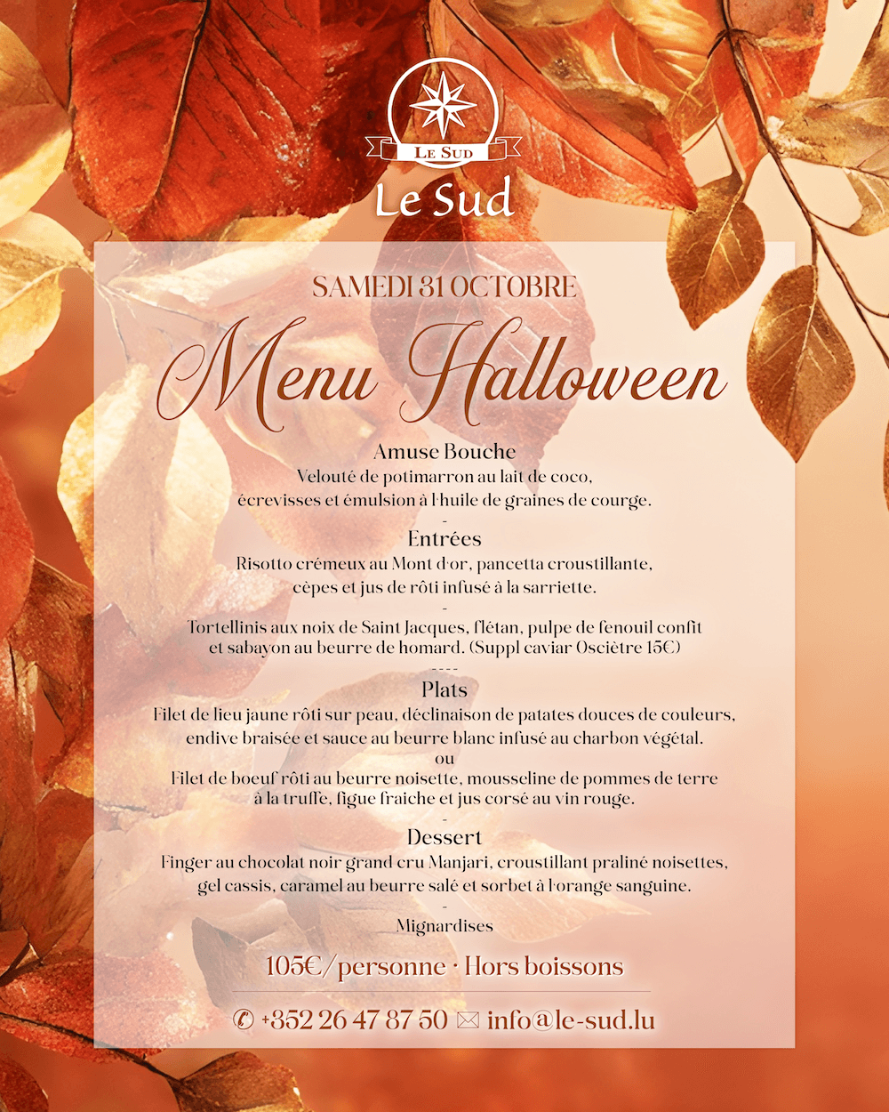 Menu Halloween