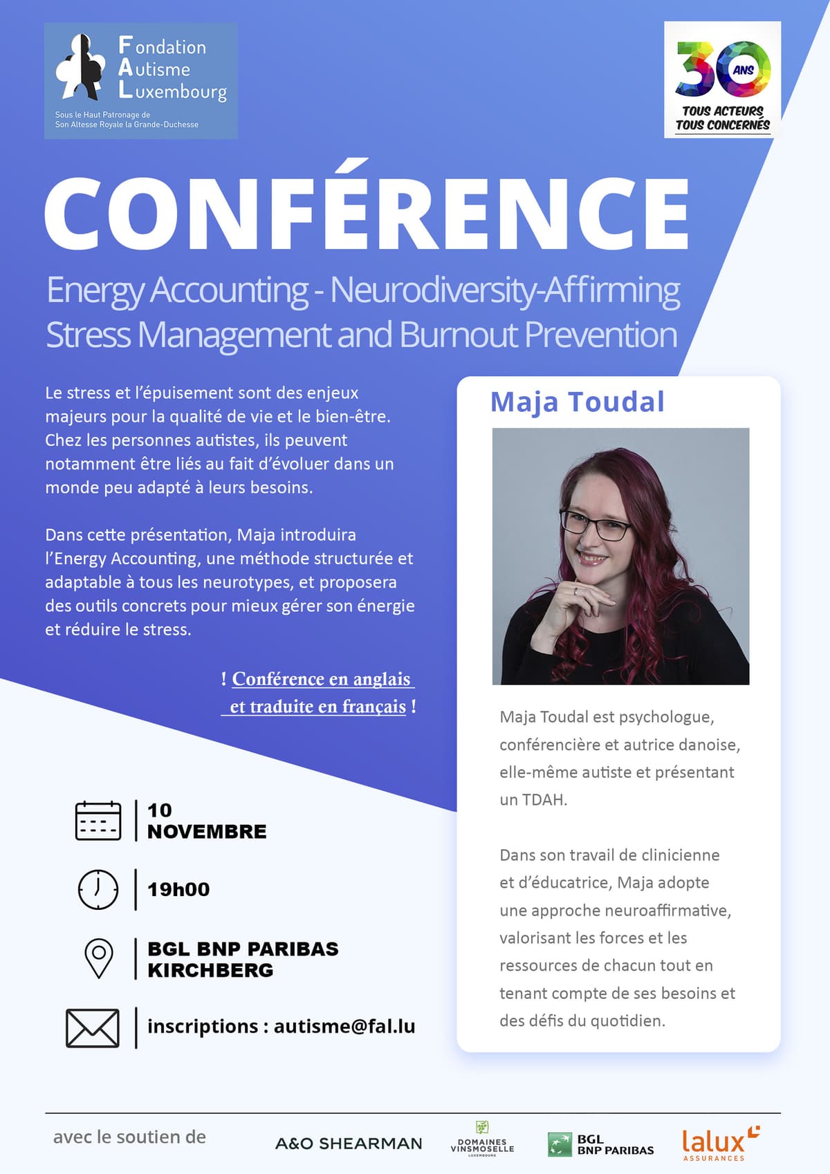 Conférence avec Maja Toudal