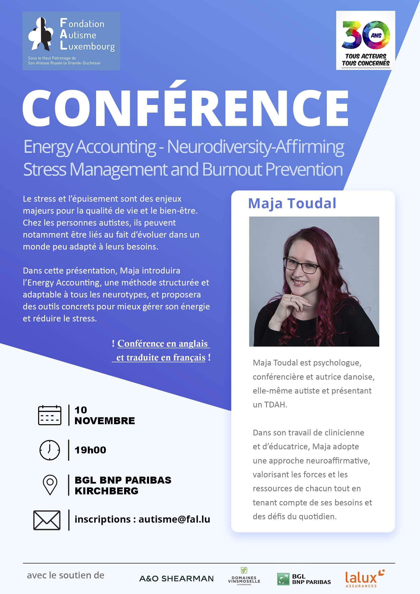 Conférence avec Maja Toudal