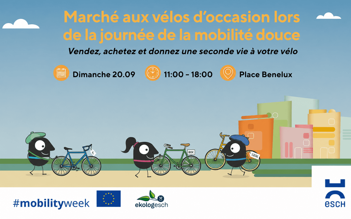 Second-hand bicycle market during the soft mobility day