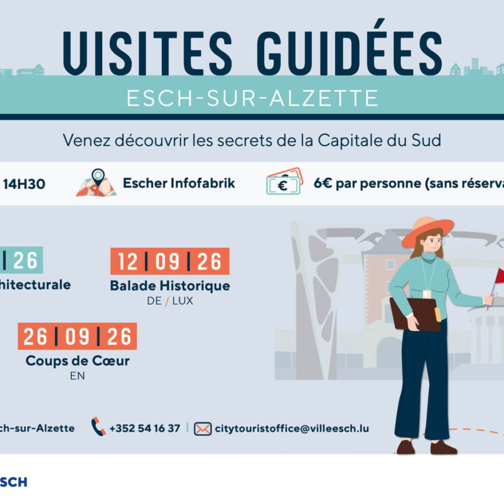 Discover the fascinating diversity of Esch with our guided city tours!