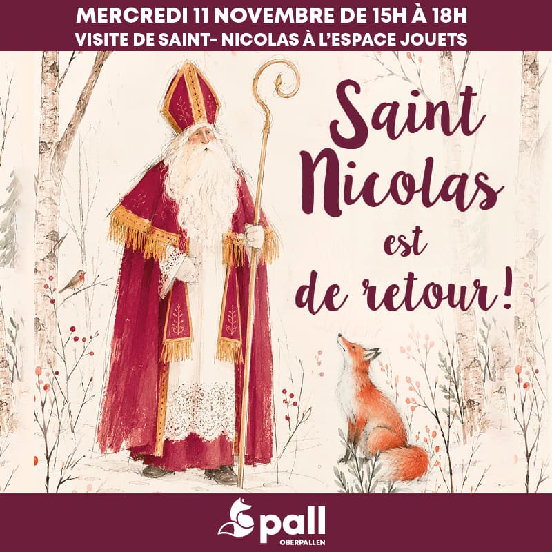 Saint-Nicolas est de retour au Pall Center !