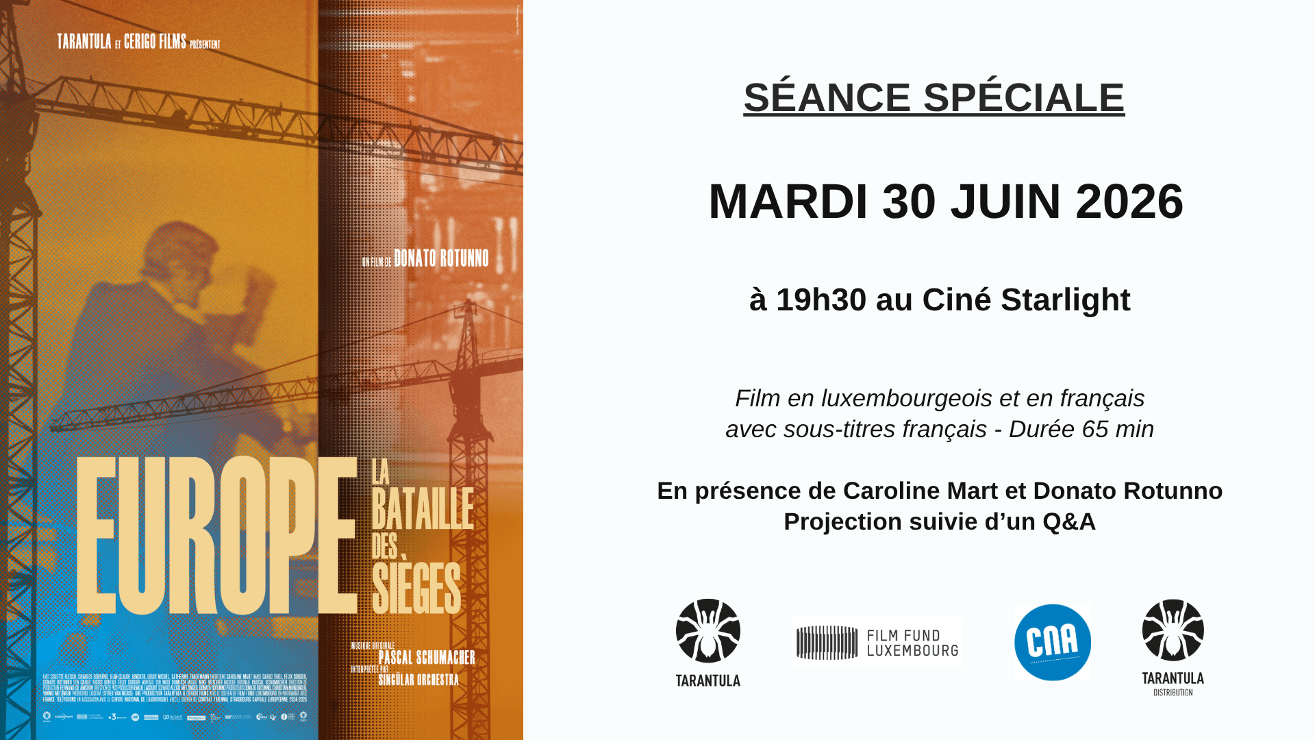 Special screening "Europe: The Battle of the Sieges" by Donato Rotunno