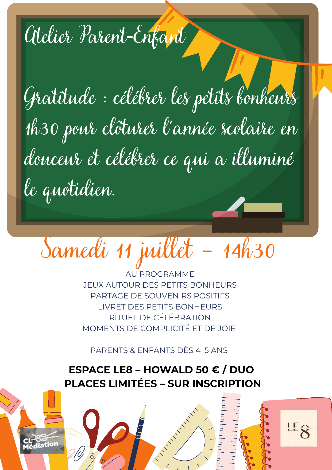 Parent-Child Workshop – Ending the School Year
