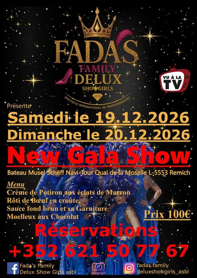 Fada's Family Delux Show Girls Spectacle - New Gala Show Navi-Tour Boat Remich