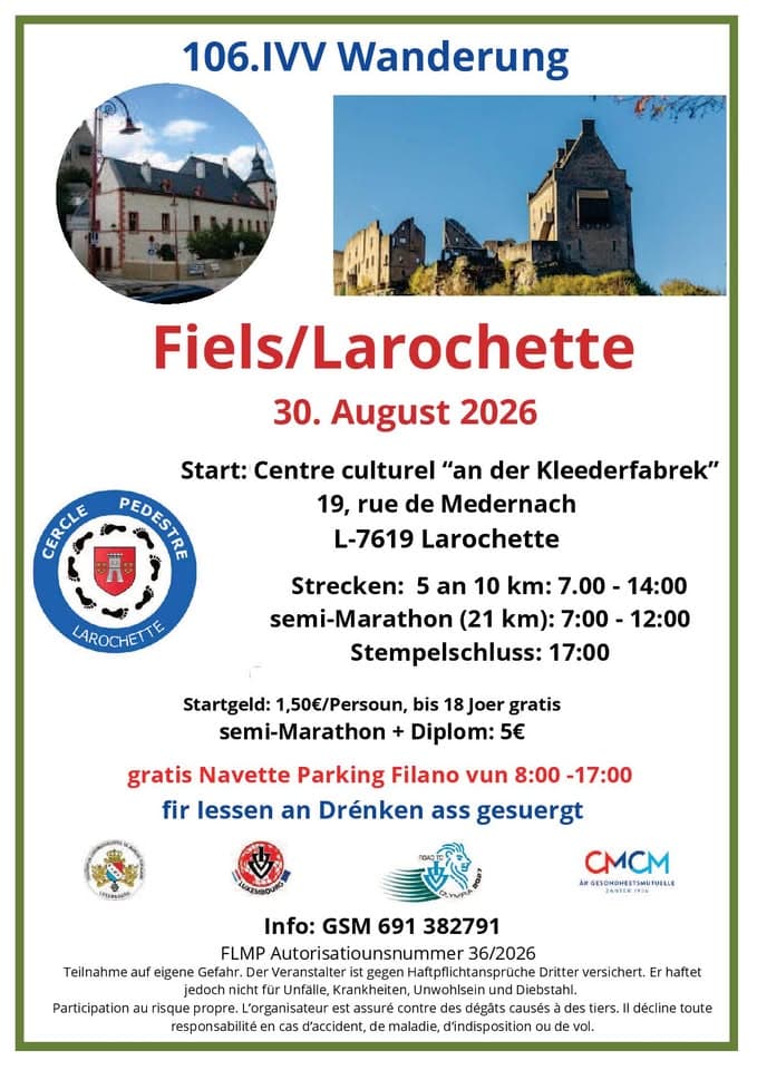 Larochette FLMP IVV Hike + Semi Marathon
