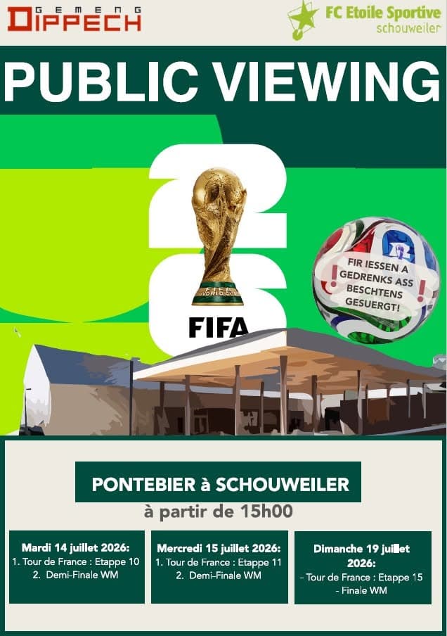 FIFA World Cup 2026 - public screening at Kulturhaus Pontebier