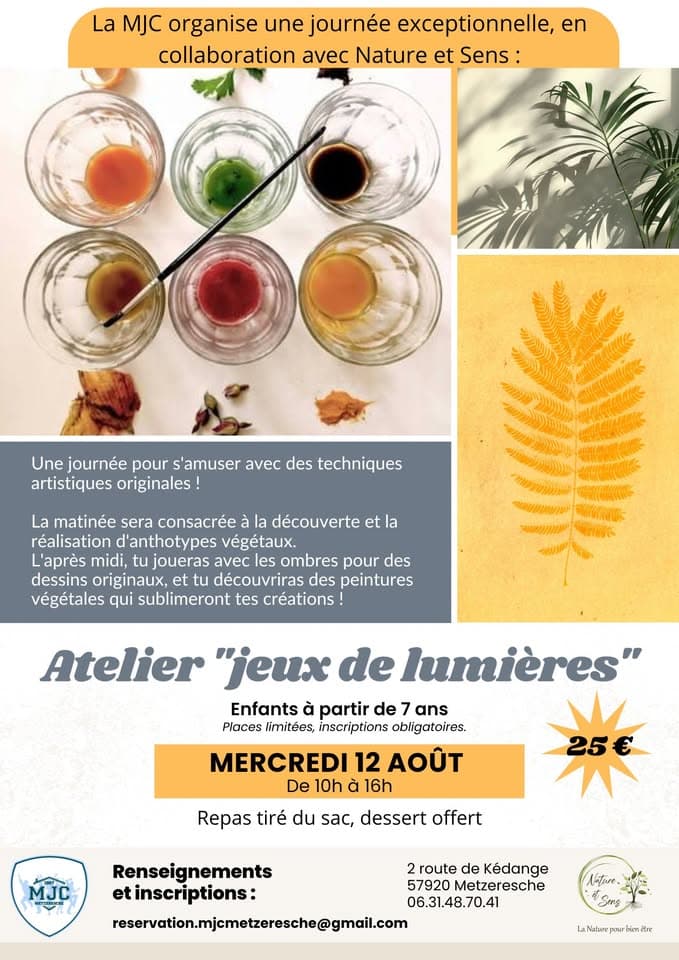 Atelier créatif avec Nature et Sens