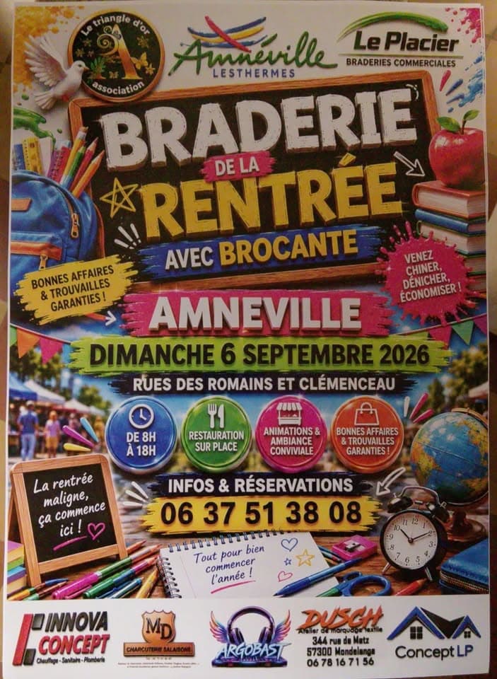 Braderie de la rentrée avec brocante