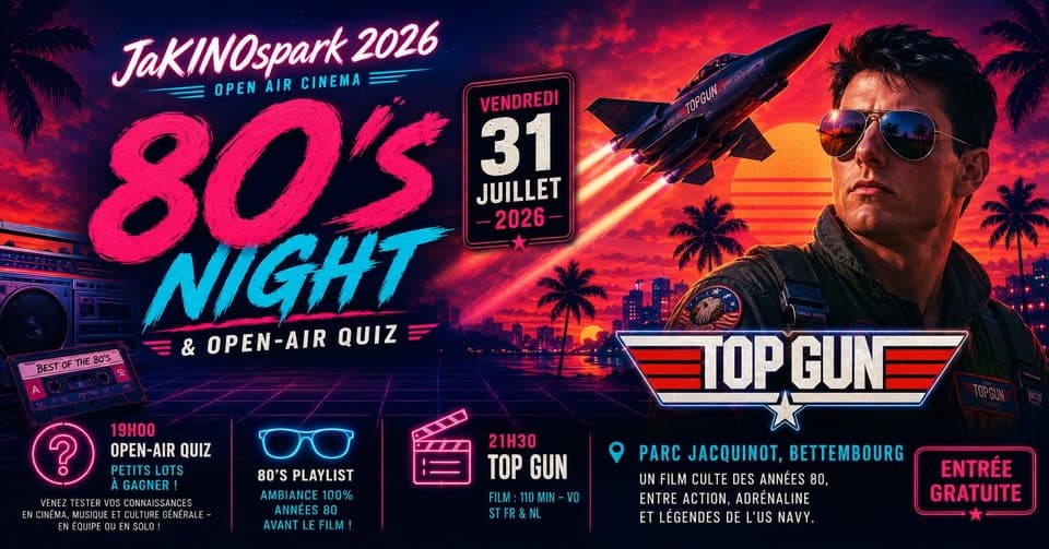 JaKINOspark | 80's Night & Open-Air Quiz