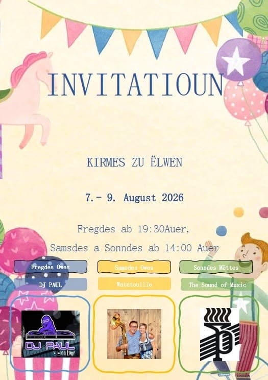 Kirmes zu Ëlwen