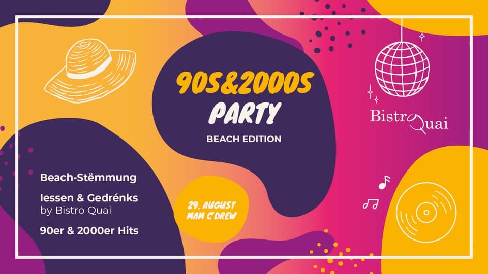 90s & 2000s Party – Beach Edition with C'Drew