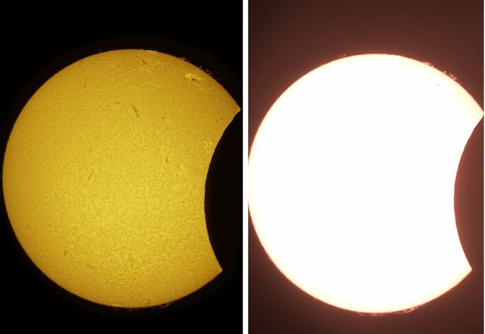 Partial solar eclipse at the observatory