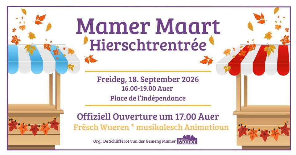 Rentrée d’automne au Marché de Mamer