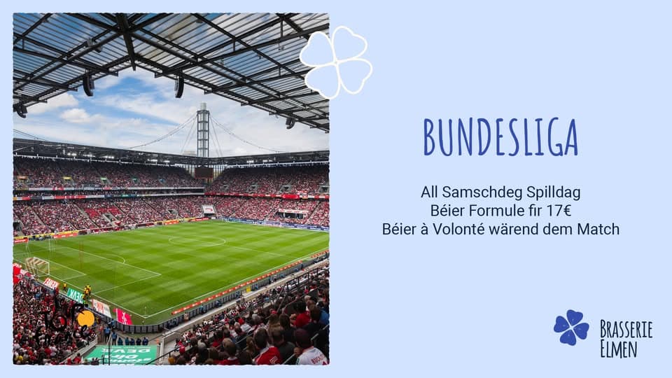 Bundesliga en direct à la Brasserie Elmen