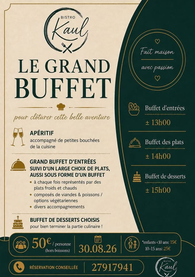 Le Grand Buffet de Départ – Bistro Kaul