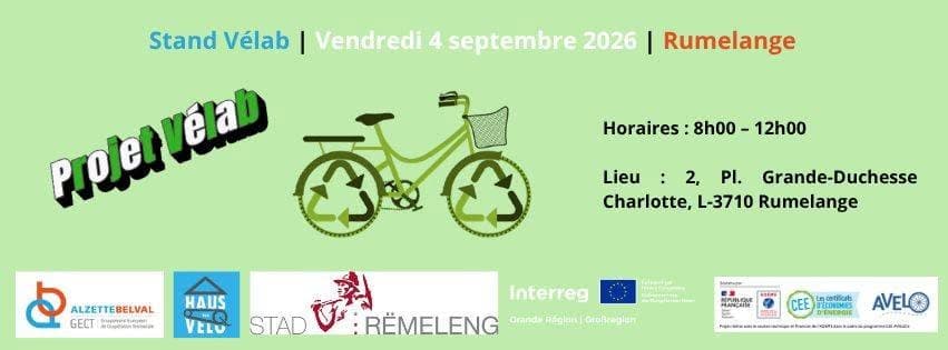 Stand d'information, de collecte et de réparation de vélos à Rumelange (projet Vélab)
