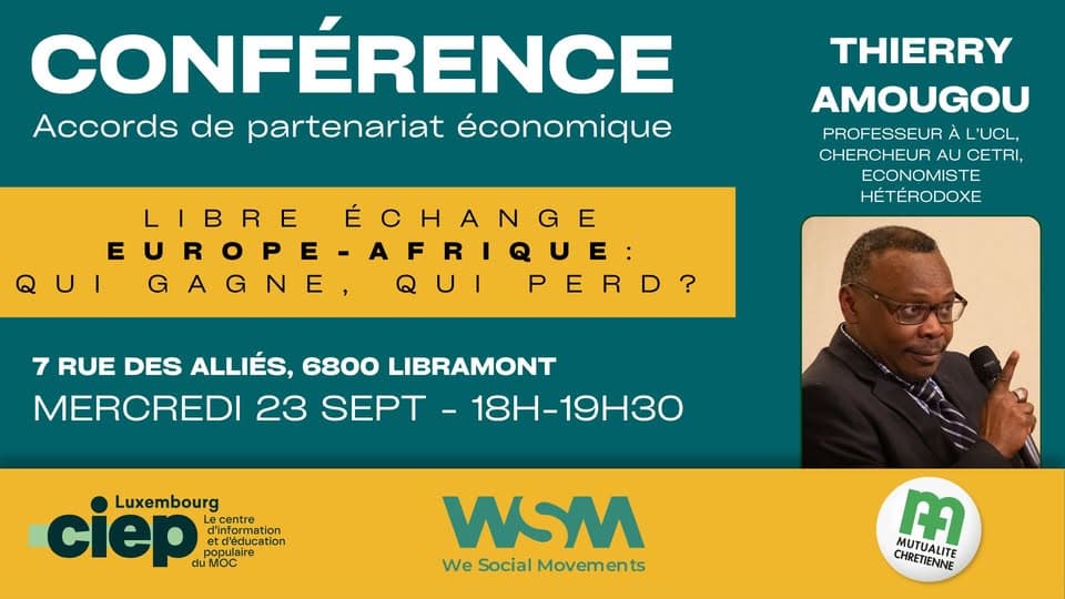 Conférence de Thierry Amougou : Accords de libre-échange Europe/Afrique, qui gagne, qui perd ?