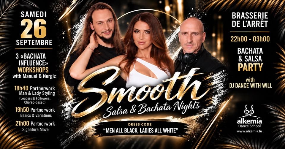 Smooth Salsa & Bachata Nights by Alkemia – Manuel & Nergiz & DJ Will