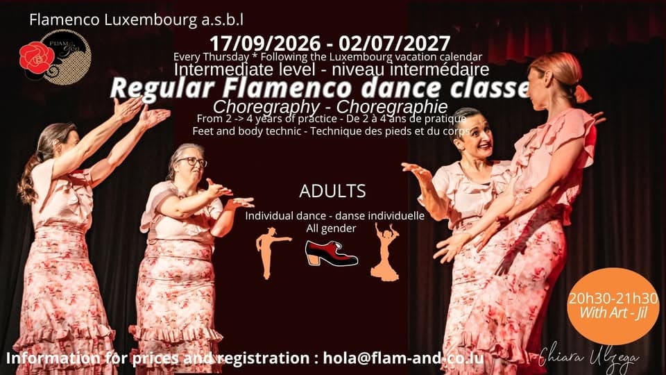 Adult Flamenco: Intermediate 2 – choreography, every Thursday