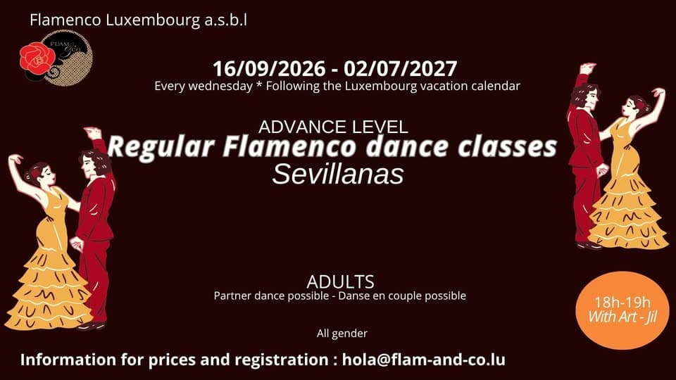 Flamenco adultes : Sevillanas niveau intermédiaire/avancé