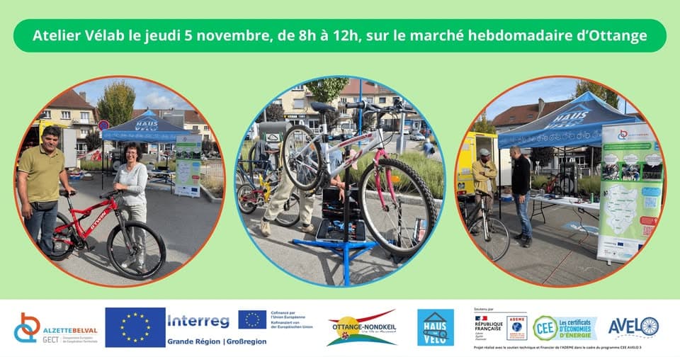 Bicycle collection and repair workshop in Ottange (Interreg Vélab project)