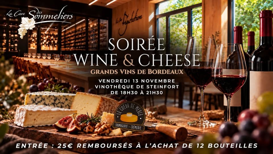 Wine & Cheese – Les grands vins de Bordeaux à l’honneur !