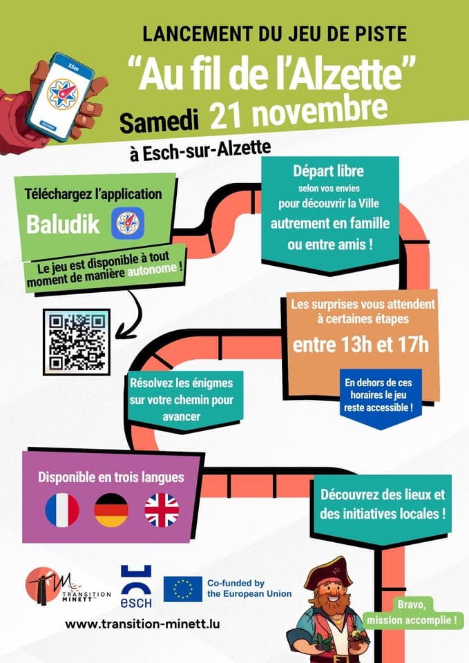 Lancement du jeu de piste « Au fil de l’Alzette » en 3 langues !