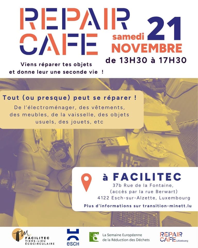 Repair Café at Facilitec – as part of the European Week for Waste Reduction
