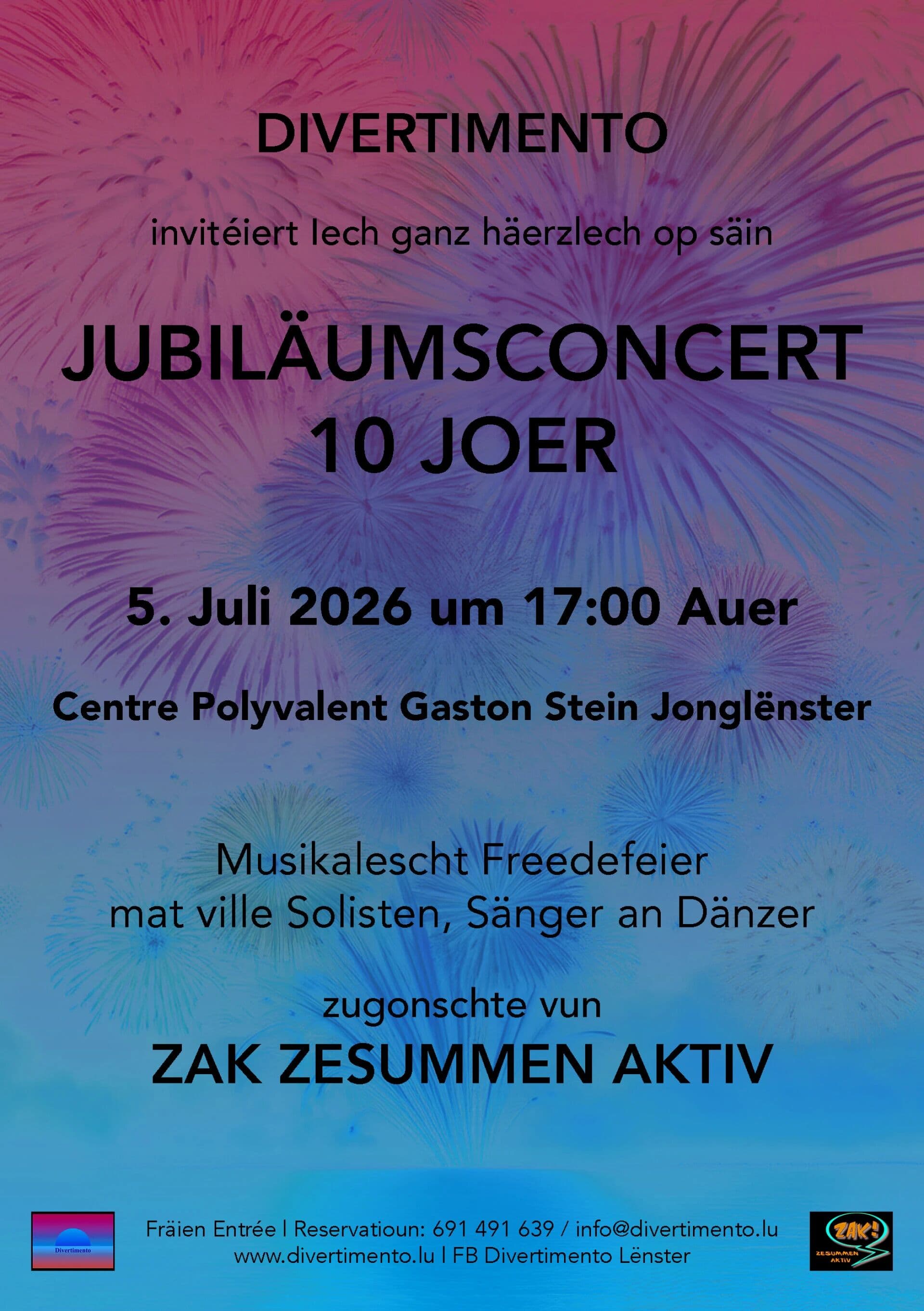 Concert du 10ème anniversaire de Divertimento