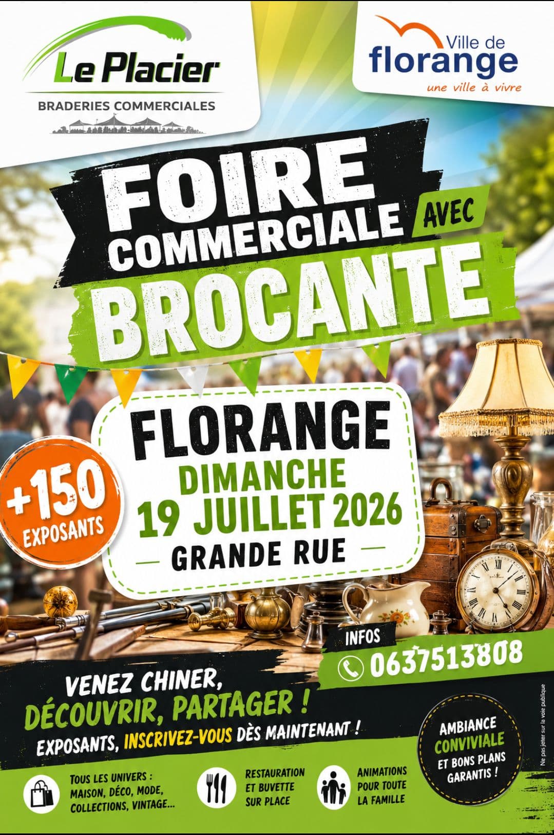 Commercial fair with flea market