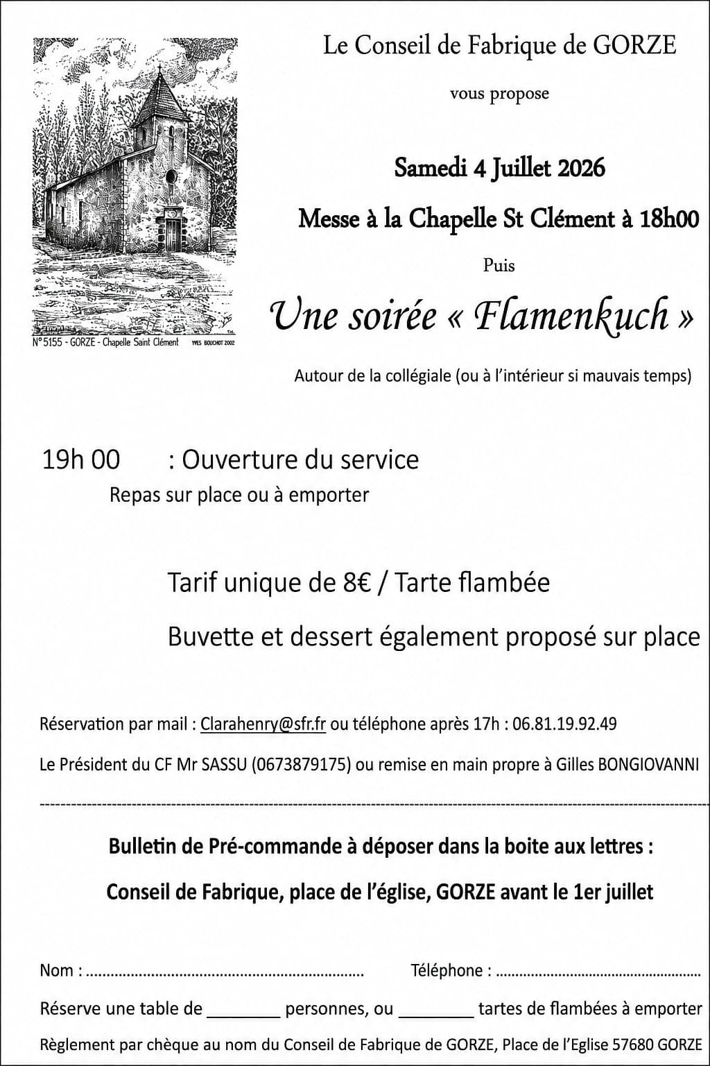 Soirée Flamenkuch à Gorze – Samedi 4 juillet 2026