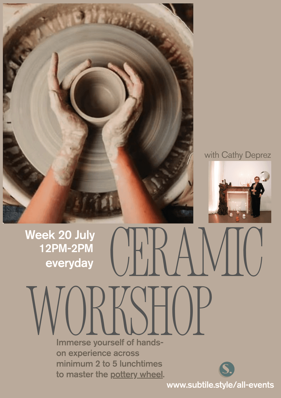 Atelier de céramique pendant la pause déjeuner