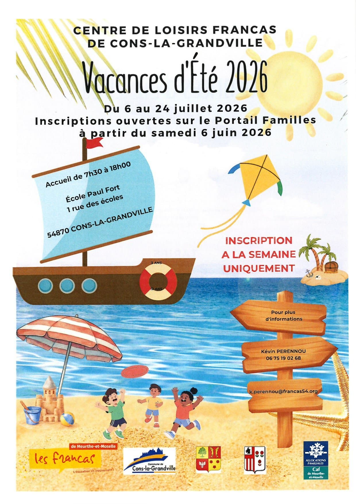 Registration for summer holiday leisure center 2026