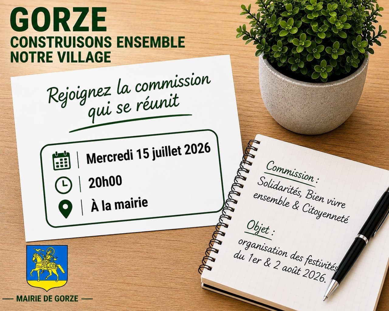 Réunion commission participative Solidarités, Bien vivre ensemble & Citoyenneté
